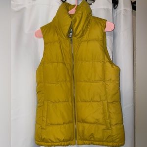 Yellow puffy vest from old navy